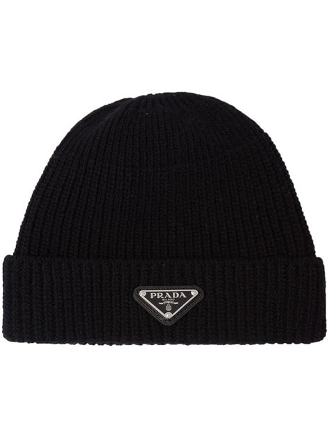 wool and cashmere beanie prada|Black Wool And Cashmere Beanie .